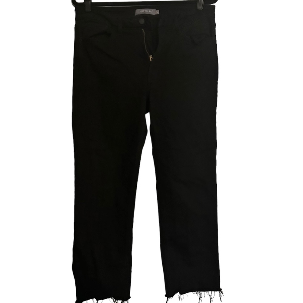Black Just USA cropped straight leg jeans